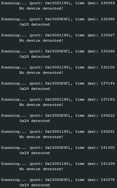 Searching for I2C device