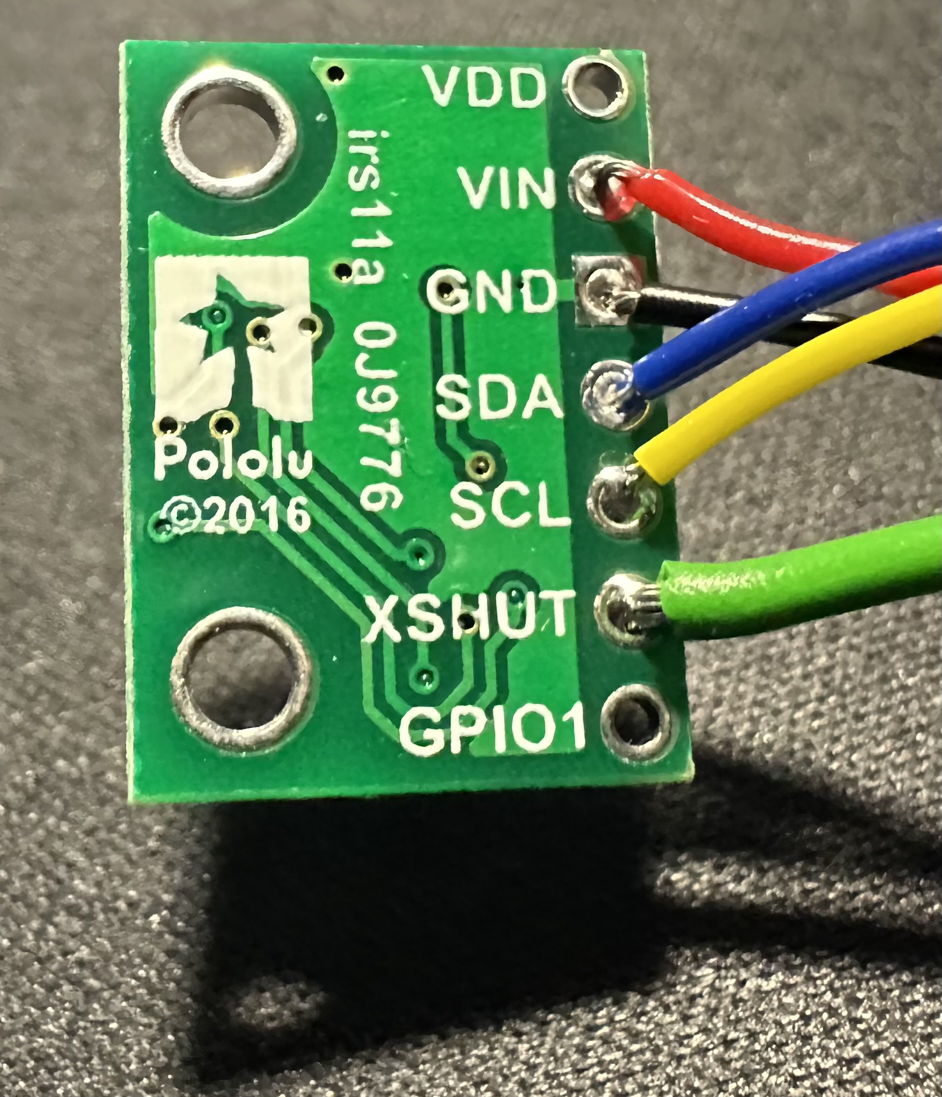 ToF Sensor with XSHUT soldered